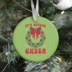 It's Giving Cheer Parody Ornament Perfect And Unique Gifts For Family On Christmas Holiday