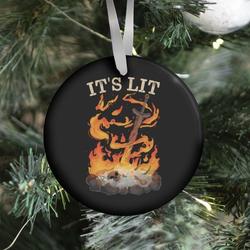 Movie Music It's Lit Bonfire Ornament Perfect And Unique Gifts For Family On Christmas Holiday