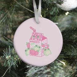 Kawaii Strawberry Frog Milk Ornament Perfect And Unique Gifts For Family On Christmas Holiday