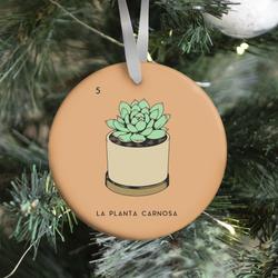 La Planta Carnosa Succulent Loteria Ornament Perfect And Unique Gifts For Family On Christmas