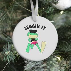 Movie Music Leggin' It Frog Ornament Perfect And Unique Gifts For Family On Christmas Holiday
