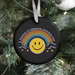 Making It Through Another Day Smiley Face Ornament Perfect And Unique Gifts For Family On Christmas