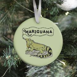 Mariguana Marijuana Iguana Ornament Perfect And Unique Gifts For Family On Christmas Holiday