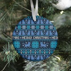 Meowy Christmas Cat Sweater Pattern Ornament Perfect And Unique Gifts For Family On Christmas