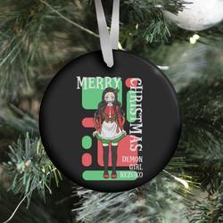 Merry Christmas Demon Girl Nezuko Ornament Perfect And Unique Gifts For Family On Christmas