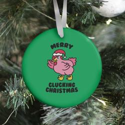 Merry Clucking Christmas Ornament Perfect And Unique Gifts For Family On Christmas Holiday