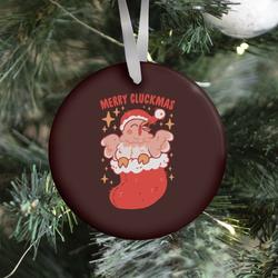 Movie Music Merry Cluckmas Ornament Perfect And Unique Gifts For Family On Christmas Holiday