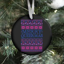 Merry Queermas Bisexual Pride Christmas Sweater Ornament Perfect And Unique Gifts For Family On Christmas