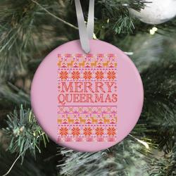 Merry Queermas Lesbian Pride Christmas Sweater Ornament Perfect And Unique Gifts For Family On Christmas