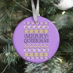 Merry Queermas Nonbinary Pride Christmas Sweater Ornament Perfect And Unique Gifts For Family On Christmas