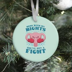 Mess With My Rights, You'll Get A Fight Ornament Perfect And Unique Gifts For Family On Christmas