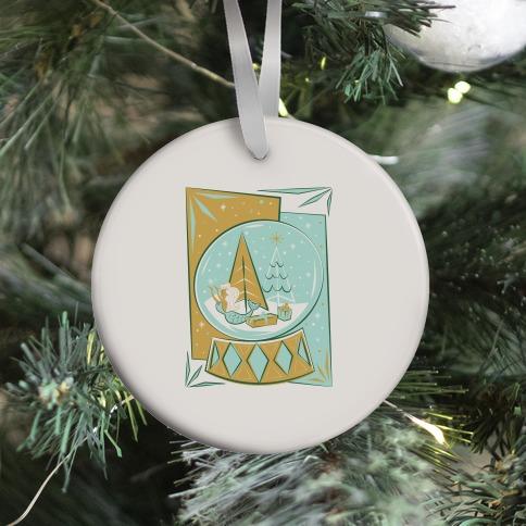 Mid-Century Modern Mermaid Holiday Snow Globe Ornament Perfect And Unique Gifts For Family On Christmas