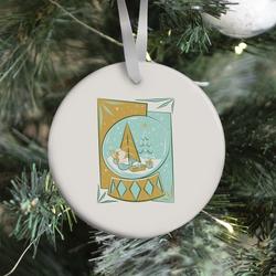 Mid-Century Modern Mermaid Holiday Snow Globe Ornament Perfect And Unique Gifts For Family On Christmas