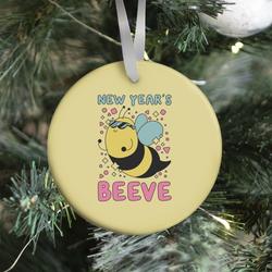 New Year's Beeve (New Year's Party Bee) Ornament Perfect And Unique Gifts For Family On Christmas