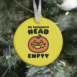 No Thoughts Head Empty Jack O' Lantern Ornament Perfect And Unique Gifts For Family On Christmas