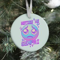 Notice Me Senpai Vaporwave Emoji Ornament Perfect And Unique Gifts For Family On Christmas Holiday