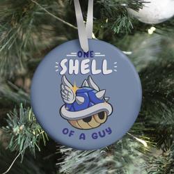 One Shell of A Guy: Blueshell Ver Ornament Perfect And Unique Gifts For Family On Christmas