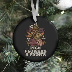 Movie Music Pick Flowers & Fights Ornament Perfect And Unique Gifts For Family On Christmas Holiday
