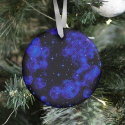Movie Music Pixelated Blue Nebula Ornament Perfect And Unique Gifts For Family On Christmas Holiday
