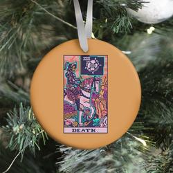 Pixelated Death Tarot Card Ornament Perfect And Unique Gifts For Family On Christmas Holiday