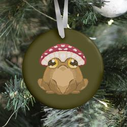 Pixelated Toad in Mushroom Hat Ornament Perfect And Unique Gifts For Family On Christmas Holiday