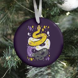 Pride Snakes: Non-binary Ornament Perfect And Unique Gifts For Family On Christmas Holiday