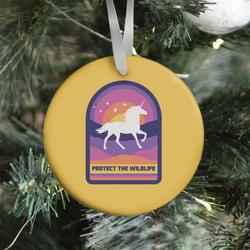 Protect The Wildlife (Unicorn) Ornament Perfect And Unique Gifts For Family On Christmas Holiday