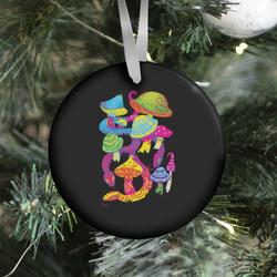 Psychadellic Snake Among Mushrooms Ornament Perfect And Unique Gifts For Family On Christmas