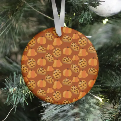 Pumpkin Chocolate Chip Cookies Pattern Ornament Perfect And Unique Gifts For Family On Christmas