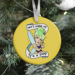 Punk Tinkerbell (Don't Grow Up It's A Trap) Ornament Perfect And Unique Gifts For Family On Christmas