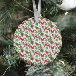 Red And Green Holiday Confetti Ornament Perfect And Unique Gifts For Family On Christmas Holiday