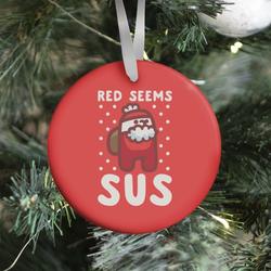 Red Seems Sus Santa Parody Ornament Perfect And Unique Gifts For Family On Christmas Holiday
