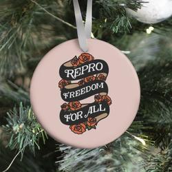 Repro Freedom For All Roses and Ribbon Ornament Perfect And Unique Gifts For Family On Christmas