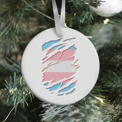 Ripped Shirt: Trans Pride Ornament Perfect And Unique Gifts For Family On Christmas Holiday