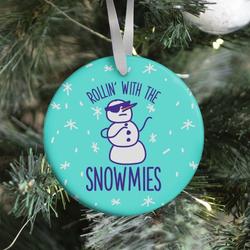 Rollin' With The Snowmies Ornament Perfect And Unique Gifts For Family On Christmas Holiday