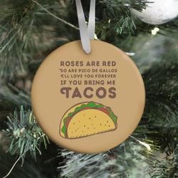 Movie Music Roses Are Red Taco Poem Ornament Perfect And Unique Gifts For Family On Christmas Holiday