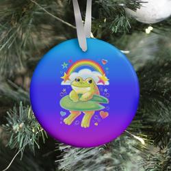 Movie Music 90's Rainbow Frog Ornament Perfect And Unique Gifts For Family On Christmas Holiday
