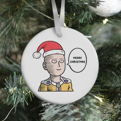 Saitama Merry Christmas Parody Ornament Perfect And Unique Gifts For Family On Christmas Holiday