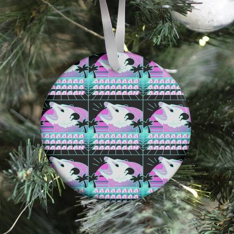 Screaming Retrowave Possum Ornament Perfect And Unique Gifts For Family On Christmas Holiday