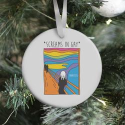 Screams In Gay Edvard Munch Parody Ornament Perfect And Unique Gifts For Family On Christmas