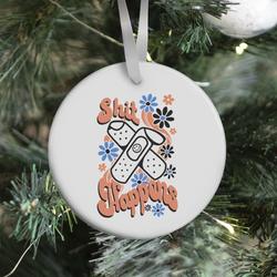 Movie Music Shit Happens Bandaid Ornament Perfect And Unique Gifts For Family On Christmas Holiday