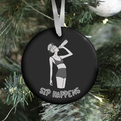 Movie Music Sip Happens Ornament Perfect And Unique Gifts For Family On Christmas Holiday Birthday