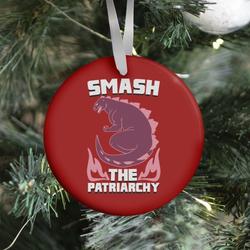 Smash the Patriarchy - Godzilla Ornament Perfect And Unique Gifts For Family On Christmas Holiday