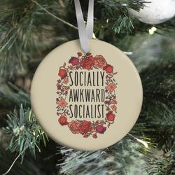 Socially Awkward Socialist Ornament Perfect And Unique Gifts For Family On Christmas Holiday