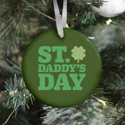 St. Daddy's Day White Print Ornament Perfect And Unique Gifts For Family On Christmas Holiday