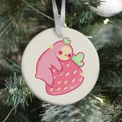 Strawberry Sloth Pattern Ornament Perfect And Unique Gifts For Family On Christmas Holiday