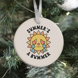 Summer's A Bummer (Retro Sad Sun) Ornament Perfect And Unique Gifts For Family On Christmas