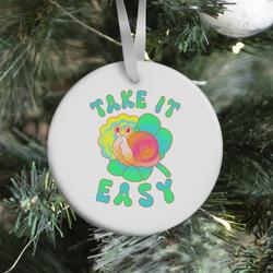 Take It Easy Groovy Snail Ornament Perfect And Unique Gifts For Family On Christmas Holiday