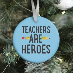 TEACHERS ARE HEROES T-SHIRT Ornament Perfect And Unique Gifts For Family On Christmas Holiday