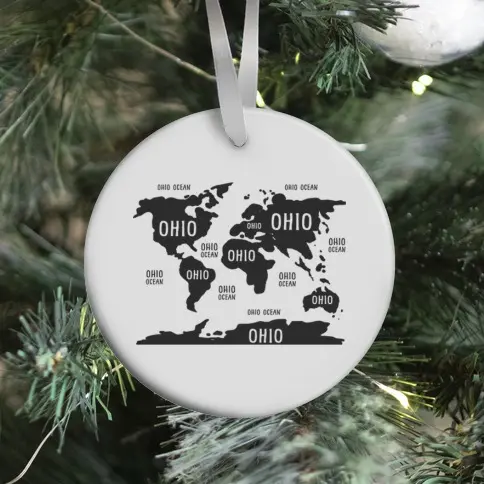 Movie Music The Ohio World Map Ornament Perfect And Unique Gifts For Family On Christmas Holiday